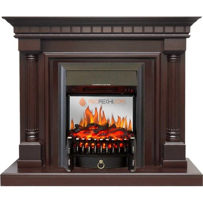 Каминокомплект Royal Flame Dallas - Темный дуб с очагом Fobos FX M Black