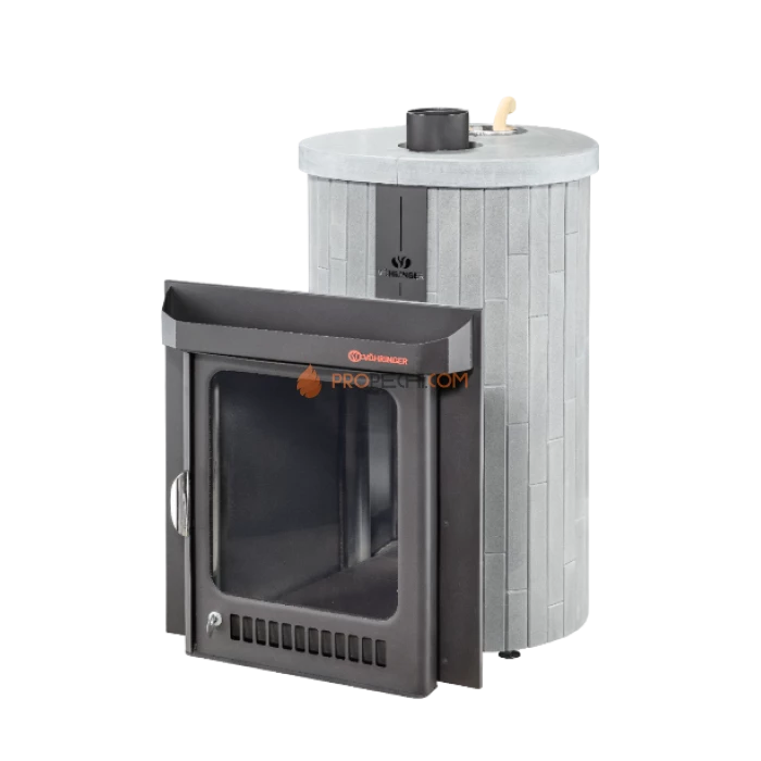 Дровяная печь для бани Ферингер Малютка До 18 м³ - Серый Велюр наборный