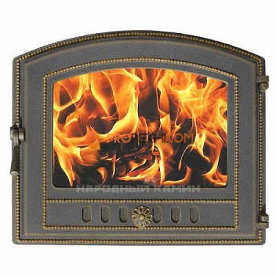 Везувий Дверка каминная 224 (бронза) 410x330 мм