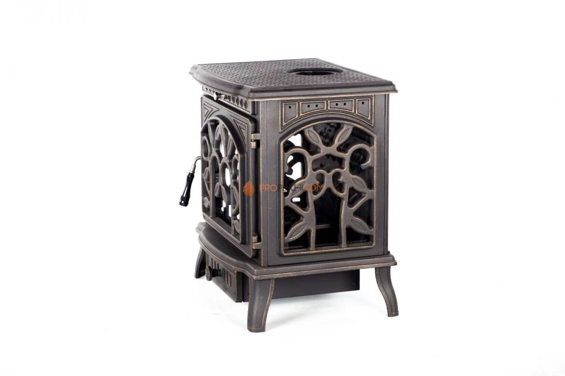 Печь-камин Fireway Demetra патина бронза