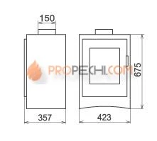 Печь-камин Thorma Skal II, черная