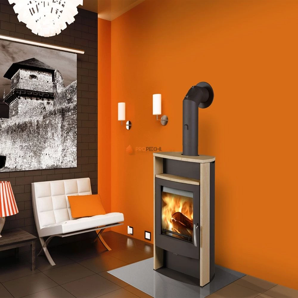 Печь-камин Thorma Alvesta, коричневый/песчаник