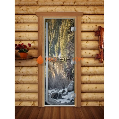 Дверь для бани DoorWood Престиж Фотопечать А096, 1900x700 мм