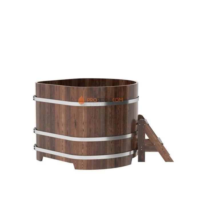 Купель BentWood угловая из мореной лиственницы 1,19х1,19