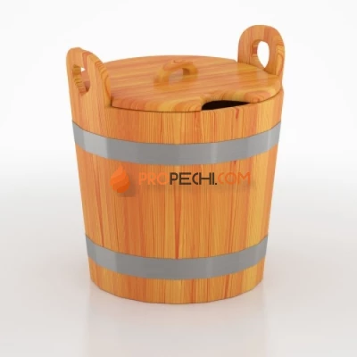 Запарник BentWood 22л. (с крышкой) из натуральной лиственницы