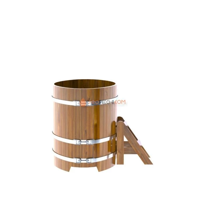 Купель BentWood овальная из мореной лиственницы 0,80х1,42 Рустик