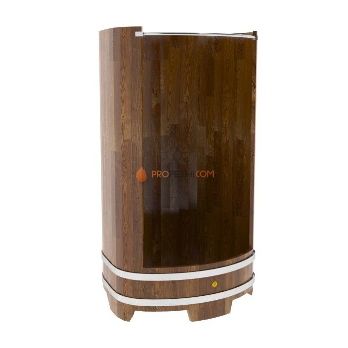 Душевая кабина BentWood большая с держателем для шторки (лиственница мореная сращенная)