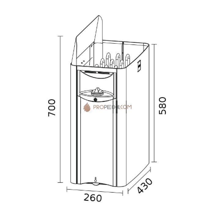 Электрическая печь Harvia The Wall SW90 (со встроенным пультом)