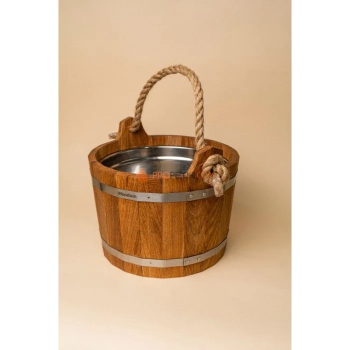 Шайка Woodson с нержавеющей вставкой, 10 л., дуб