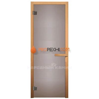 Дверь для бани Литком 1900х700 мм сатин матовая, 2 петли