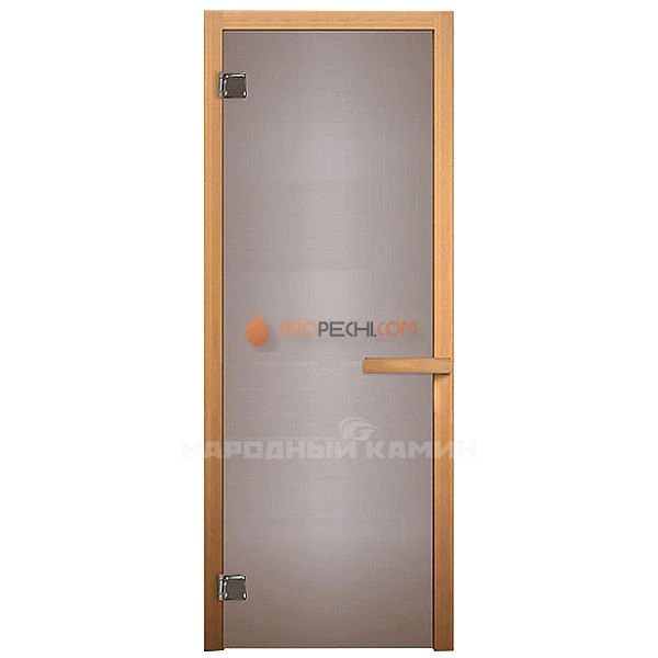 Дверь для бани Литком 1900х700 мм сатин матовая, 2 петли