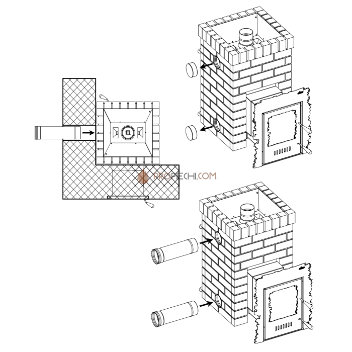 Дровяная банная печь Grill’D Retro Long (Камень колотый 20 кг)