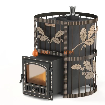 Дровяная печь для бани Эверест СПб 25 (280) Ковка