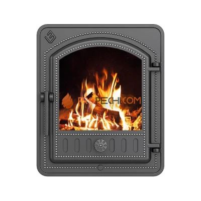 Дверка Везувий каминная 290 Антрацит