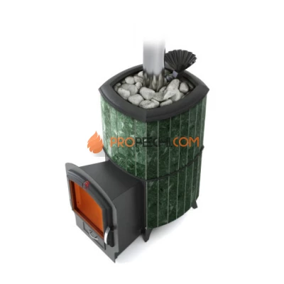 Печь для бани Альфа Гардарика Термофор Альфа Гардарика Лайт Inox ЧДБСЭ ЗК серпентинит