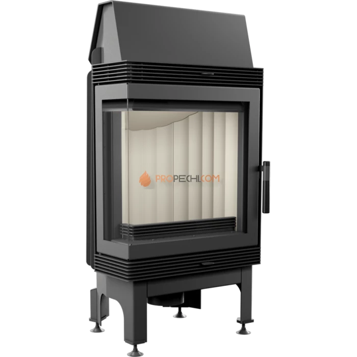 Каминная топка стальная Kratki Blanka/L/BS (угловое стекло слева) (8 кВт)