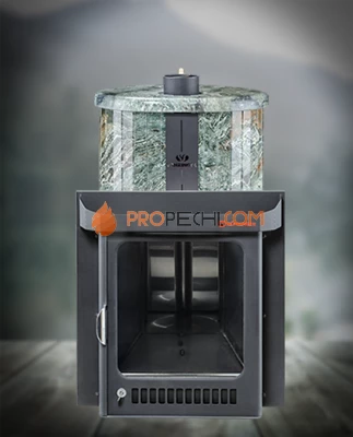 Банная печь Ферингер ПФ Оптима Жадеит перенесенный рисунок