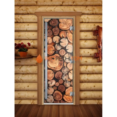 Дверь для бани DoorWood Престиж Фотопечать А044, 1900x700 мм