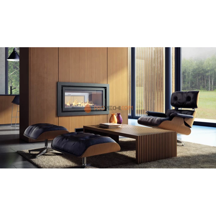 Каминная топка стальная Kratki MILA/T (тунель) (16 кВт)