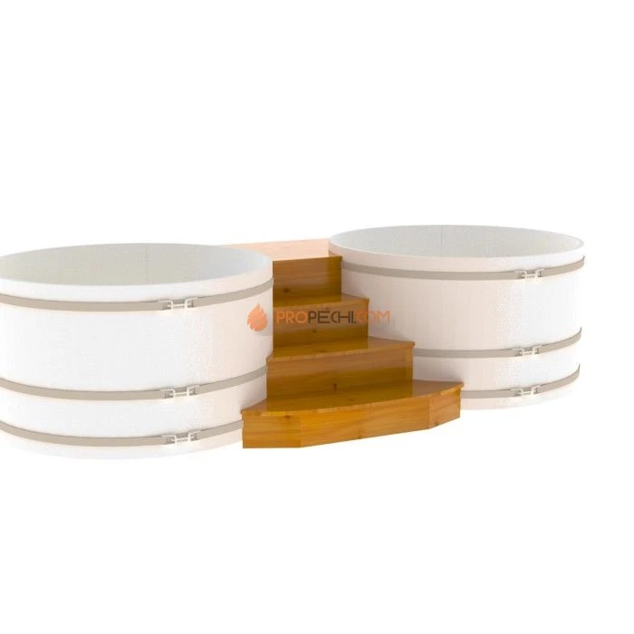 Подиум BentWood на 2 купели D 1,8 Рустик натуральный