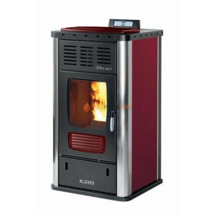 Отопительная печь Klover DIVA MID (бордо)