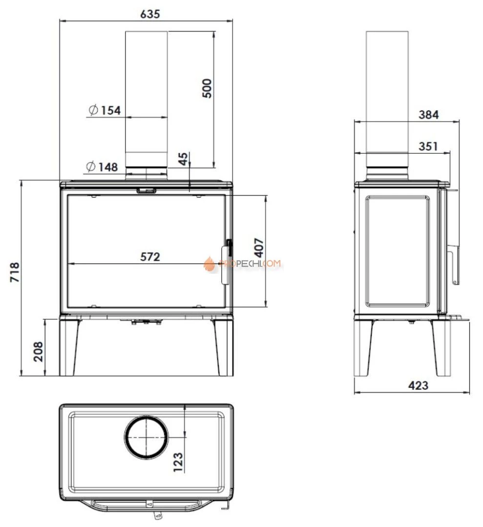 Печи-камины Lacunza Biarritz