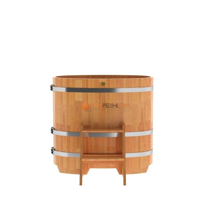 Купель BentWood овальная из сращенных ламелей натуральной лиственницы 0,59х1,06