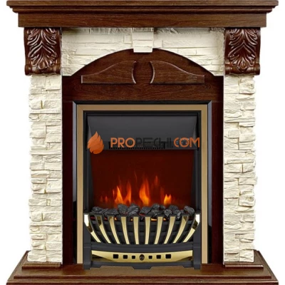 Каминокомплект Royal Flame Dublin (Разборный) - Орех каньон / Сланец с очагом Aspen Gold