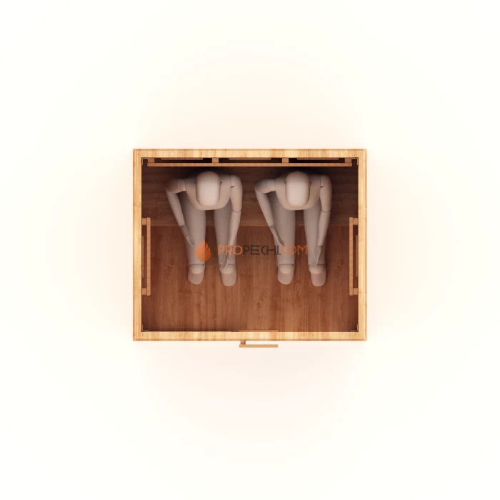 Сауна инфракрасная НКЗ керамика 2-местная прямая 135x105x200 см, вход со стороны 135 см