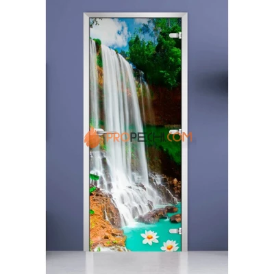 Стеклянная межкомнатная дверь DoorWood с фотопечатью Nature-03, 2000х700 мм