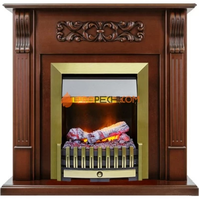 Каминокомплект Dimplex Venice - Махагон коричневый антик с очагом Danville Antique Brass FB2