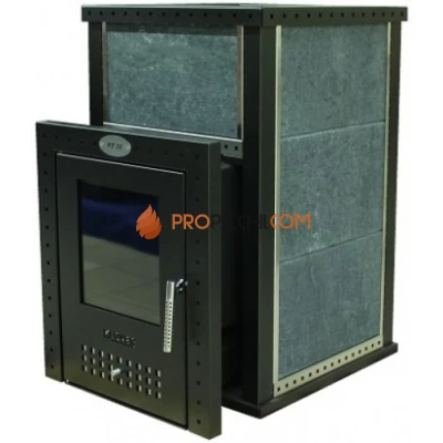 Дровяная печь для бани Klover RT 35 ( Серпентинит 30мм)