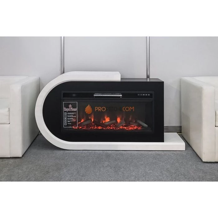 Каминокомплект Royal Flame Basel L - Белый с черным с очагом Vision 42 LED