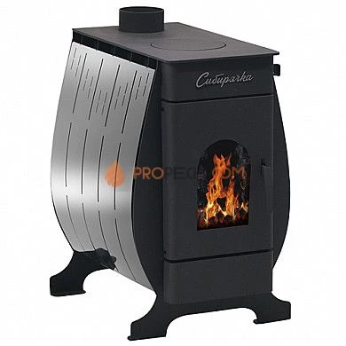 Отопительная печь НМК Сибирячка-9 с кожухом из нержавеющей стали