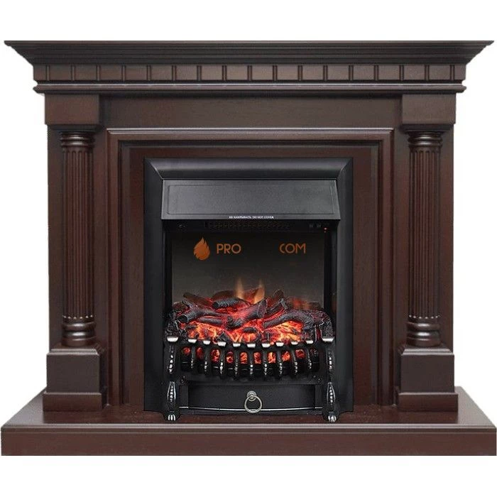 Каминокомплект Royal Flame Dallas - Темный дуб с очагом Fobos FX Black