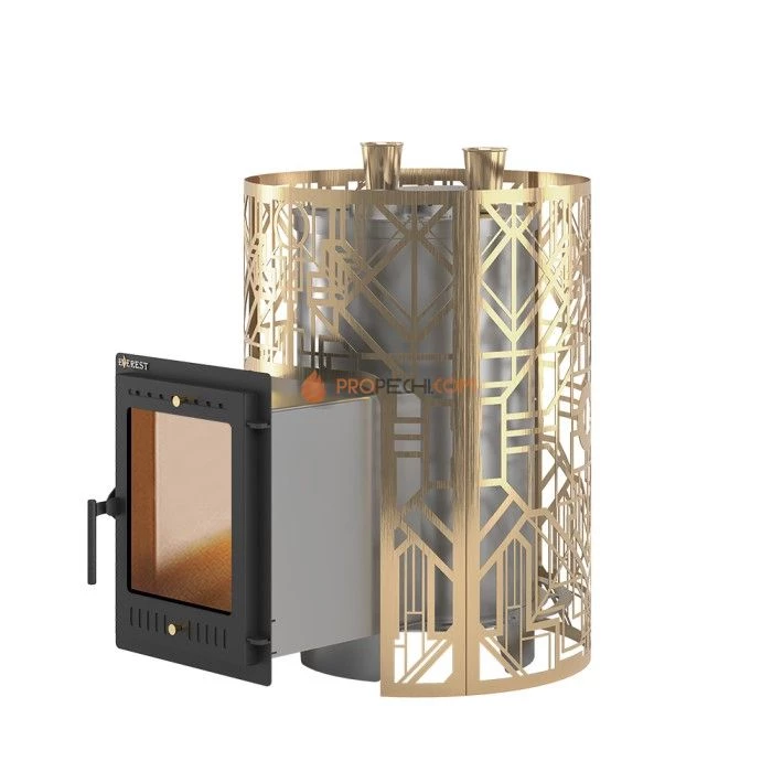Дровяная печь для бани Эверест Steam Master GALAXY 30 INOX (320М) GOLD