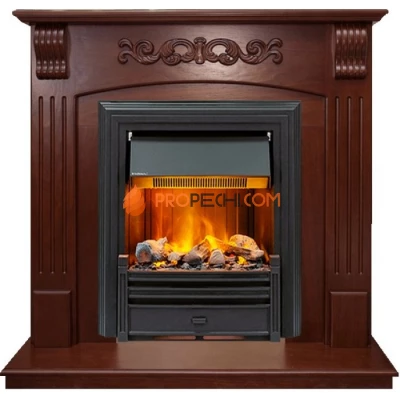 Каминокомплект Dimplex Sorrento угловой - Орех с очагом Brookline Black