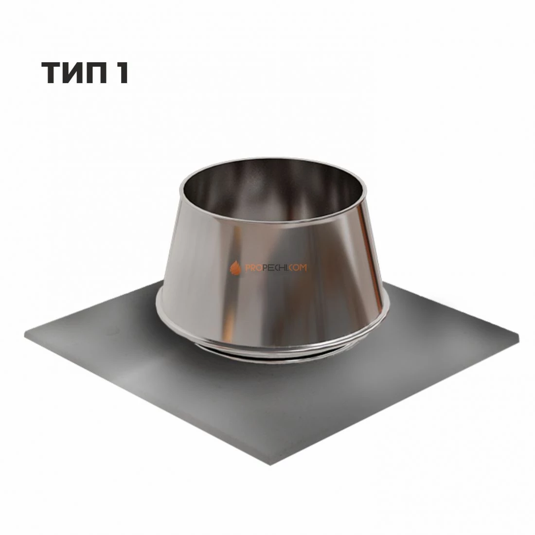 Комплект керамического дымохода КераСтиль УНИВЕРСАЛ® D = 200, H = 4 метра, с плитой по месту (верхний комплект ТИП 1)