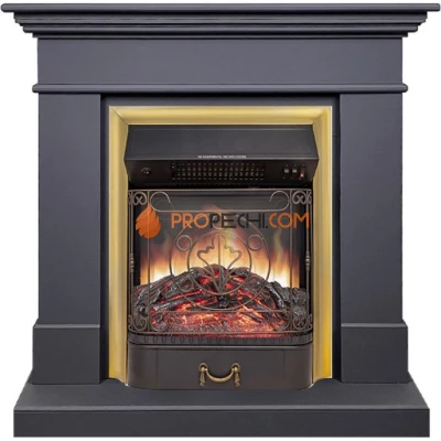 Каминокомплект Royal Flame California SFT (Разборный) - Серый графит с очагом Majestic FX M Brass