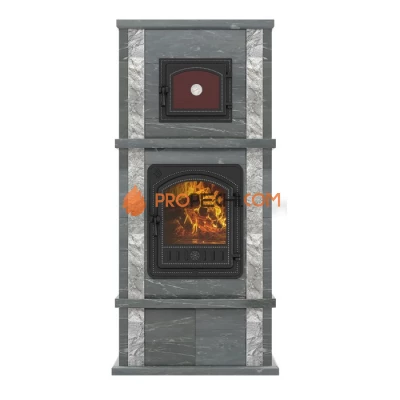 Печь-камин Эверест с духовкой № 3 Талькохлорит