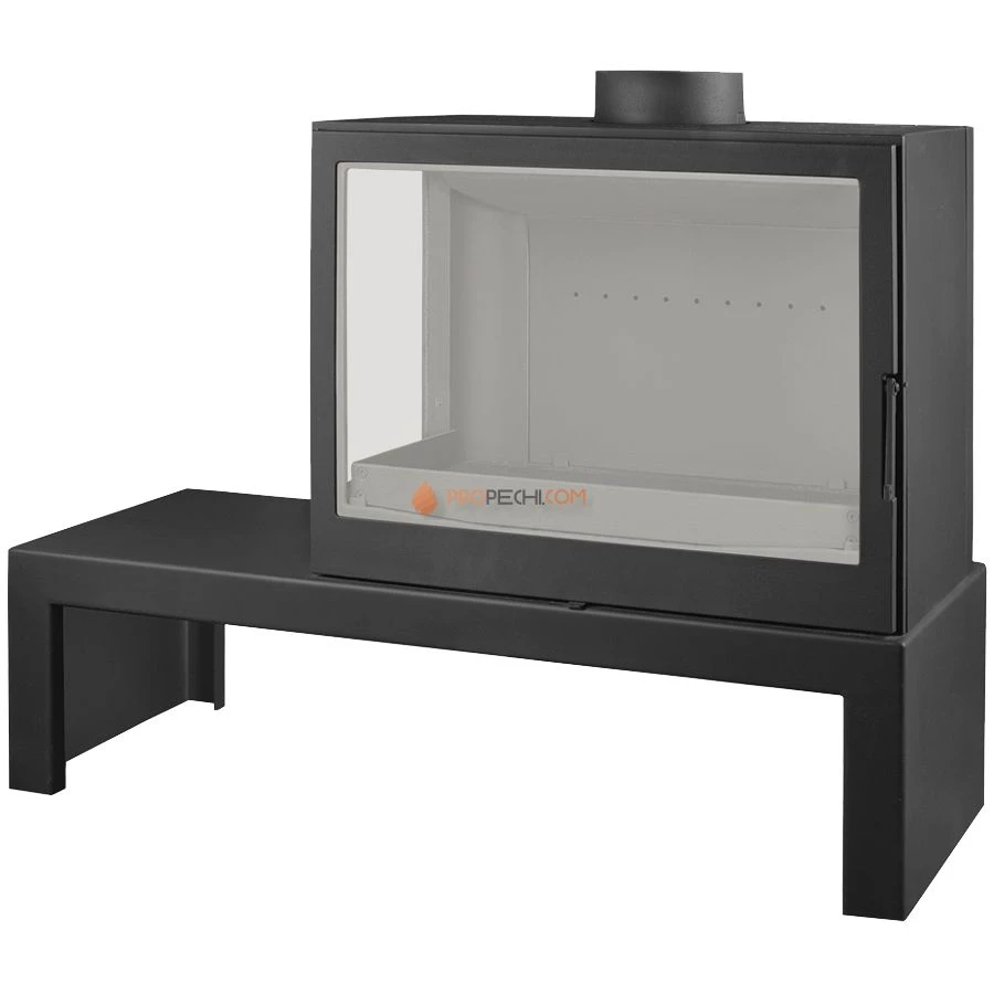 Печь-камин Liseo Castiron LCI 7 GFL Table, стекло слева