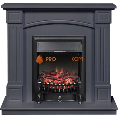 Каминокомплект Royal Flame Boston - Серый графит (Высота 925см) с очагом Fobos FX Black