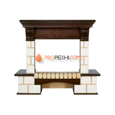 Портал Royal Flame Pierre Luxe - Шампань / Темный дуб