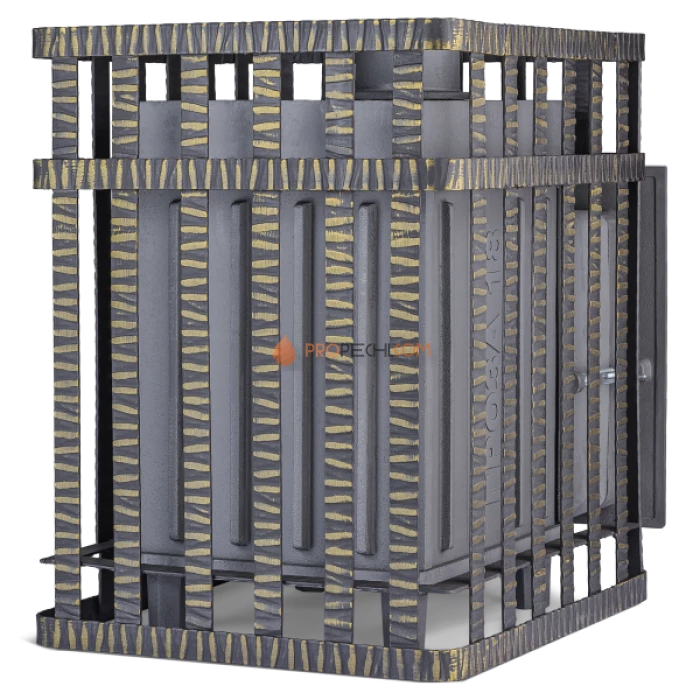 Чугунная печь для бани Гефест Гроза 18М в сетке
