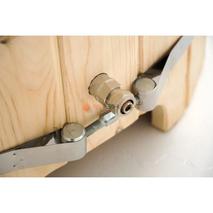 Фитобочка круглая НКЗ STANDARD из кедра, (ШИП-ПАЗ), со скошенной крышкой, диаметр 78 см, высота 130 см / 25 мм (КРЫШКА/ДНО 4см)