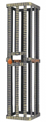 Сетка на трубу под шибер Гефест 250х250х1000 ЗК18/25/30