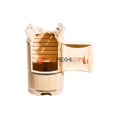 Фитобочка полулежачая НКЗ PREMIUM ЛЮКС из кедра, 115x78x140 см / 25 мм