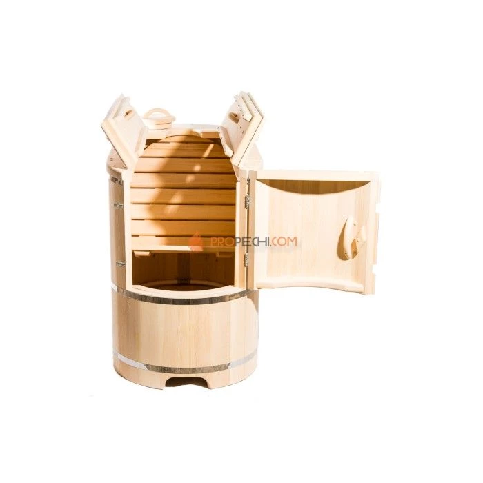 Фитобочка полулежачая НКЗ PREMIUM ЛЮКС из кедра, 115x78x140 см / 40 мм