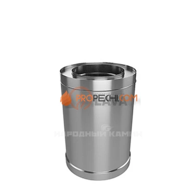 LAVA Труба-сэндвич 115/180, L=250, нерж. 439 (0,8)/439 (0,5) (ПЕРЛИТ)