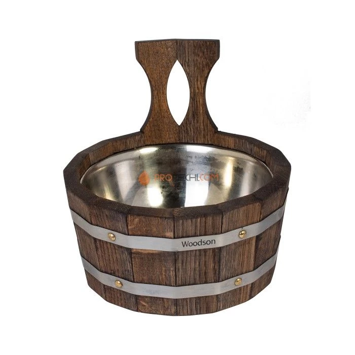 Ковш Woodson с нержавеющей вставкой, 2 л, дуб в темном